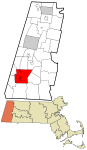 Berkshire County Massachusetts incorporated and unincorporated areas Great Barrington highlighted